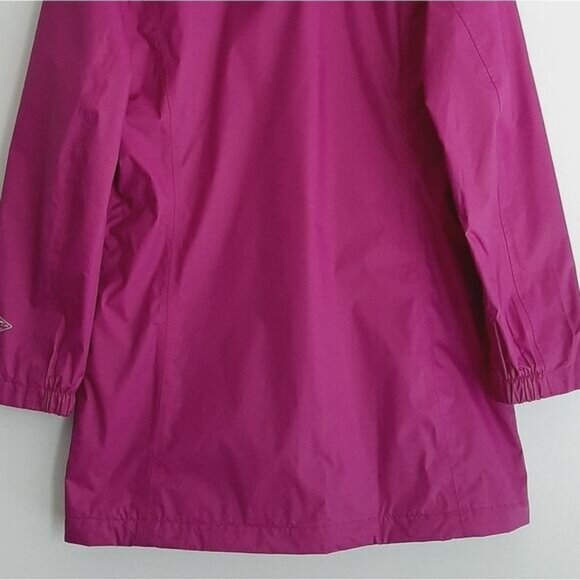 COLUMBIA | Omni-Tech Waterproof Breathable Long Jacket w/ Hood Windbreaker Sz S - Picture 8 of 14